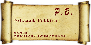 Polacsek Bettina névjegykártya