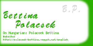 bettina polacsek business card